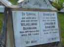 Wilhelmine BUHMANN 22 Mar 1952, aged 88 Johann H BUHMANN 20 Dec 1937, aged 70 Mt Cotton / Gramzow / Cornubia / Carbrook Lutheran Cemetery, Logan City  