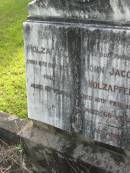 Emma HOLZAPFEL 16 Oct 1949, aged 67 John Jacob HOLZAPFEL 15 Feb 1941, aged 66 Mt Cotton / Gramzow / Cornubia / Carbrook Lutheran Cemetery, Logan City  