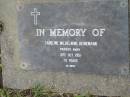 Caroline Wilhelmine HEINEMANN 21 Oct 1951, aged 79 Mt Cotton / Gramzow / Cornubia / Carbrook Lutheran Cemetery, Logan City  