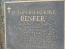 Luise Friederike BENFER (wife of Adolph) b: 11 Sep 1906, d: 26 Jan 1992, aged 85 Mt Cotton / Gramzow / Cornubia / Carbrook Lutheran Cemetery, Logan City  