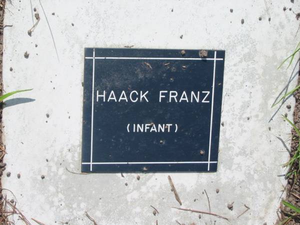HAACK Franz  | (infant)  | Mt Cotton / Gramzow / Cornubia / Carbrook Lutheran Cemetery, Logan City  |   | 
