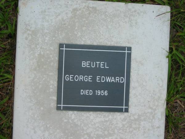 George Edward BEUTEL  | d: 1956  | Mt Cotton / Gramzow / Cornubia / Carbrook Lutheran Cemetery, Logan City  |   | 
