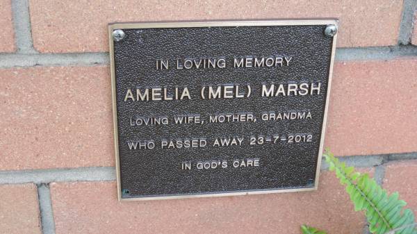 Amelia (Mel) Marsh  | d: 23 Jul 2012  |   | Mount Cotton St Pauls Lutheran Columbarium wall  |   | 