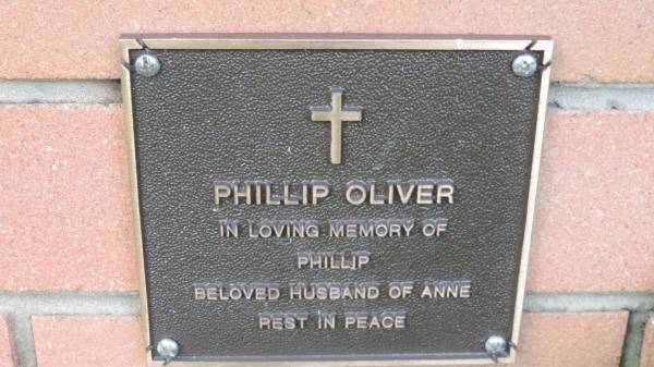 Phillip Oliver  | husband of Anne  | Mount Cotton St Pauls Lutheran Columbarium wall  |   | 