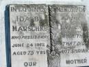 Ida B MARSCHKE 24 Jun 1962, aged 75 Mount Beppo Apostolic Church Cemetery 