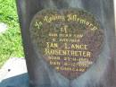 
Ian Lance ROSENTRETER
b: 23 Nov 1951, d: 6 Dec 1951
Mount Beppo Apostolic Church Cemetery
