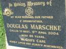 Douglas MARSCHKE 5 Apr 2004, aged 85 Mount Beppo Apostolic Church Cemetery 