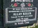 Allan KEILER 11 Jun 2002, aged 76 Mount Beppo Apostolic Church Cemetery 