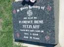 Florence Irene TETZLAFF 3 Sep 1998, aged 78 Mount Beppo Apostolic Church Cemetery 