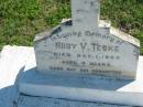 Ruby V TESKE 1 Dec 1920, aged 4 Mount Beppo Apostolic Church Cemetery 