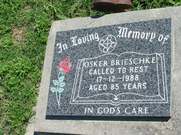 Osker BRIESCHKE  | 17 Dec 1988, aged 85  | Mount Beppo Apostolic Church Cemetery  | 