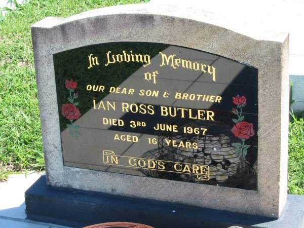 Ian Ross BUTLER  | 3 Jun 1967, aged 16  | Mount Beppo Apostolic Church Cemetery  | 