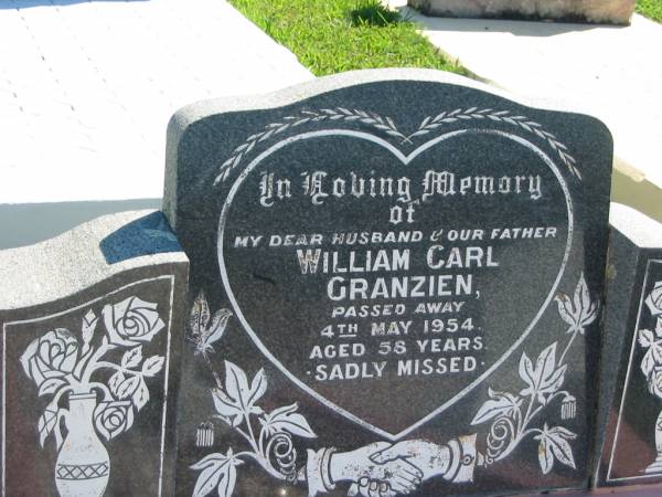 William Carl GRANZIEN  | 4 May 1954, aged 58  | Mount Beppo Apostolic Church Cemetery  | 