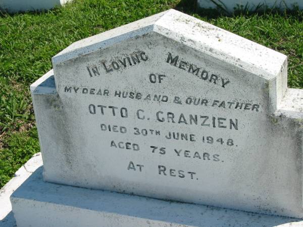 Otto C GRANZIEN  | 30 Jun 1948, aged 75  | Mount Beppo Apostolic Church Cemetery  | 