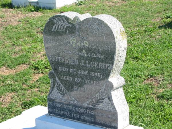 Gottfried J LUKRITZ  | 19 Jun 1946, aged 87  | Mount Beppo Apostolic Church Cemetery  | 