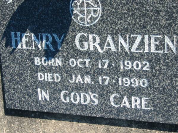 Henry GRANZIEN  | b: 17 Oct 1902, d: 17 Jan 1990  | Mount Beppo Apostolic Church Cemetery  | 