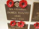 
James YOUNG; 1922 - 2004
War Memorial, Elsie Laver Park, Mudgeeraba
