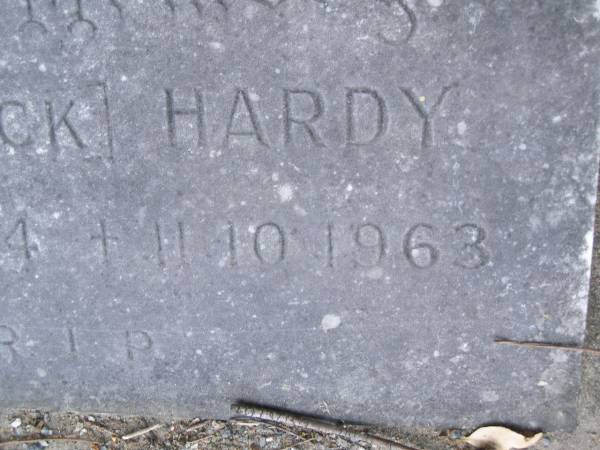 R.J. [Jack] HARDY,  | 29-1-1894 - 11-10-1963;  | Mudgeeraba cemetery, City of Gold Coast  | 