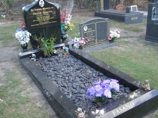 Frank FASANO,  | 21-4-1951 - 14-4-2005,  | loved by wife, daughter & family;  | Mudgeeraba cemetery, City of Gold Coast  | 