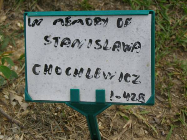Stanislawa CHOCHLEWICZ;  | Mudgeeraba cemetery, City of Gold Coast  | 