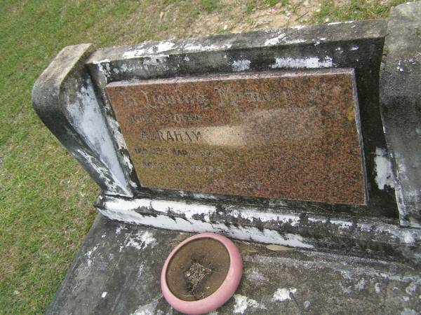 August Otto ABRAHAM,  | died 23 Mar 1954 aged 70  years;  | Mudgeeraba cemetery, City of Gold Coast  | 