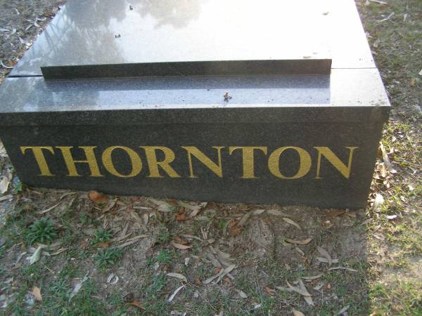 Adrian Clifford THORNTON,  | 1-12-1916 - 2-12-1993;  | Mudgeeraba cemetery, City of Gold Coast  | 