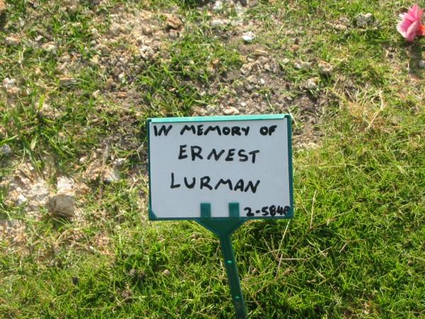 Ernest LURMAN;  | Mudgeeraba cemetery, City of Gold Coast  | 