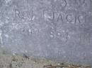 R.J. [Jack] HARDY, 29-1-1894 - 11-10-1963; Mudgeeraba cemetery, City of Gold Coast 