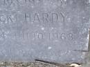 R.J. [Jack] HARDY, 29-1-1894 - 11-10-1963; Mudgeeraba cemetery, City of Gold Coast 