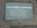
Colin Keneth MACKENZIE;
Mudgeeraba cemetery, City of Gold Coast
