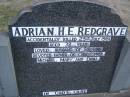 
Adrian H.E. REDGRAVE,
died 25 July 1981 aged 32 years;
Adrian H.E. REDGRAVE,
accidentally killed 25 July 1981 aged 32 years,
husband of Suzanne,
father of Christopher, Michael, Mary & Emma;
Mudgeeraba cemetery, City of Gold Coast
