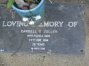 Darrell G. ZELLER, died 29 June 1983 aged 28 years; Mudgeeraba cemetery, City of Gold Coast 