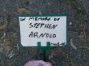 
Stephen ARNOLD;
Mudgeeraba cemetery, City of Gold Coast
