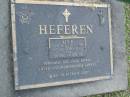 Ken R. HEFERAN, 25-4-1921 - 17-11-1995, husband of Pat, father of Bernard, Ian, Jane, Rowan; Mudgeeraba cemetery, City of Gold Coast 