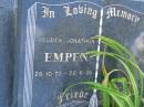Reuben Jonathon EMPEN, 26-10-72 - 22-6-96; Mudgeeraba cemetery, City of Gold Coast 