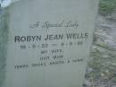 Robyn Jean WELLS, 16-5-53 - 9-9-98, wife mum of Terry, Becky, Kristie & Dannie; Mudgeeraba cemetery, City of Gold Coast 