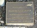 Allan Ronald DRAPER, 21 Feb 1926 - 25 June 2005, reunited with Pat, remembered by Helen, Ian, Judy, Kelvin, Lauren & Gavin; Mudgeeraba cemetery, City of Gold Coast 