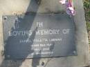 Auriol Violetta LAWMAN, 1911-2003 in her 92nd year; Mudgeeraba cemetery, City of Gold Coast 