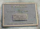 Donald William NALDER, 1925-2000, husband of Norma, dad pop of Lex & Lindy & families; Mudgeeraba cemetery, City of Gold Coast 