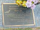 
Vaughan Lindsay KOGLER,
19-12-1946 - 12-6-1996,
wife Prue;
Mudgeeraba cemetery, City of Gold Coast
