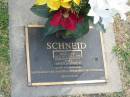 
Doug SCHNEID,
30-5-1923 - 22-9-1998,
husband of Mary,
father of Diane & Margaret;
Mudgeeraba cemetery, City of Gold Coast
