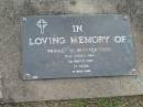Bridget M. (Bid) WHITTEN, died 9 March 1993 aged 87 years; Mudgeeraba cemetery, City of Gold Coast 