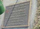 
Eric Thomas BRADBURY,
28-1-1917 - 12-10-1992;
Jean BRADBURY,
21-10-1922 - 4-2-2000;
late of Swan Hill, Jarklin & Bendigo,
parents of Erica, Jennifer, Jill & John;
Mudgeeraba cemetery, City of Gold Coast
