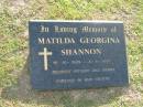 Matilda Georgina SHANNON, 16-10-1909 - 4-9-1991, mother nanna; Mudgeeraba cemetery, City of Gold Coast 