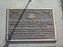 Anthony Steven RIVETT, died 20-8-1996 aged 79 years; Floris Lorraine RIVETT, died 4-8-1991 aged 70 years; mother & father of Lorraine, Steven, Colette & Michele; Mudgeeraba cemetery, City of Gold Coast 