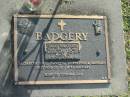 
Edward Horace (Ned) BADGERY,
25-4-1913 - 7-4-1996,
husband of Maureen,
father of Elizabeth, Paul, Jeanette, Vicki-Lynne & Brendan,
only son of H.C. & I.J. BADGERY;
Mudgeeraba cemetery, City of Gold Coast
