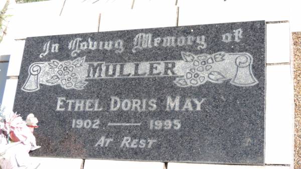 Ethel Doris May MULLER  | b: 1902  | d: 1995  |   | Mulgildie Cemetery, North Burnett Region  |   | 