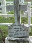 
Ada Stewart DELPRATT,
died 27 Dec 1914 aged 61 years;
Joseph Henry DELPRATT,
died 26 March 1924 aged 78 years;
Mundoolun Anglican cemetery, Beaudesert Shire
