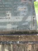 
Alfred B. TRACE, father,
1865 - 1947;
Mary Ann TRACE, wife mother,
1870 - 1932;
Mundoolun Anglican cemetery, Beaudesert Shire
