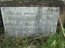 
Ellen, wife of Alfred James BOYLE,
died 22 Jan 1919 aged 41 years;
Alfred James BOYLE, husband,
died 23 Sept 1943 aged 76 years;
Mundoolun Anglican cemetery, Beaudesert Shire
